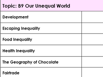 Ks3 Our Unequal World