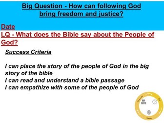 RE SMART and PowerPoint How can following God bring freedom and justice? 6 lessons on Moses UC unit