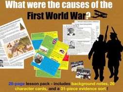 First World War Causes - 28 page lesson pack