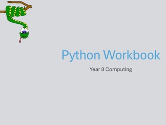 KS3 Python Workbook & Booklet SIX LESSONS AND HOMEWORKS