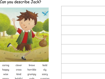 Jack and the beanstalk story sequencing and lesson Yr R/1/2