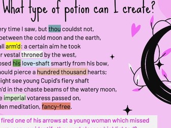 Shakespeare Potion Creative Writing