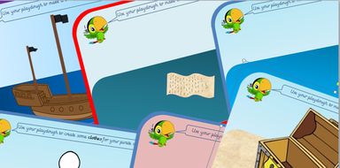 Materials - Pirate playdough mats
