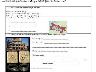 Year 3/4 Romans - 6 Lesson Topic