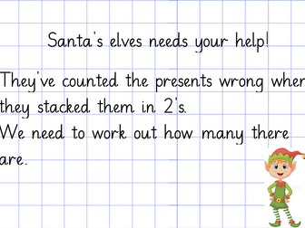 Multiplication Year 2 KS1 - Multiplying by 2 - Word Problems and Reasoning - Christmas Themed