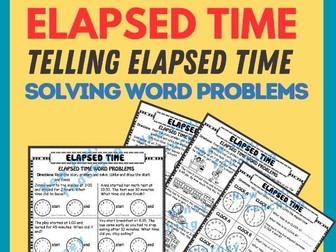 Elapsed Time (word problem and mixed practice) worksheet / Reading, writing time
