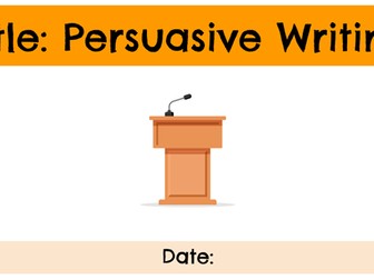 Persuasive Speech Writing