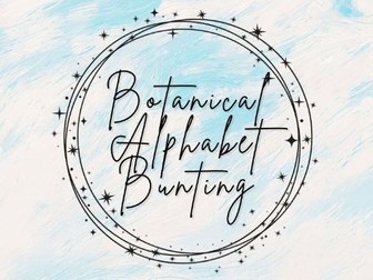Botanical Alphabet Bunting