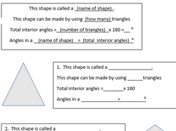 Angles Sum Of Polygons Scaffolded By Welen90 Teaching