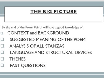 FULL SOW AQA Poetry Love and Relationships