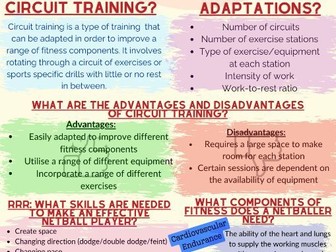 Circuit training and Netball