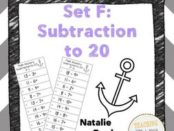 Math Anchors Set F: Subtraction to 20