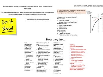 L8 Perceptions - Edexcel IA2 Geo Ecosystems