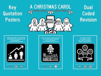 A Christmas Carol - Key Quotation Posters (Dual Coded)