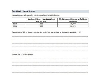 Income Elasticity of Demand (YED) for Business Studies. Case Study Practise Questions