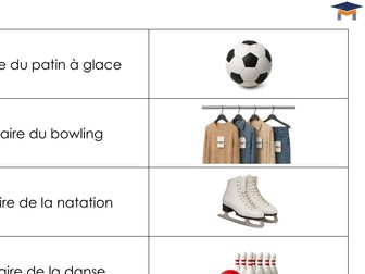 French - Freetime activities dominoes