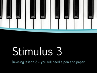 WJEC Eduqas Devised stimulus 3 Live lesson/ home learning