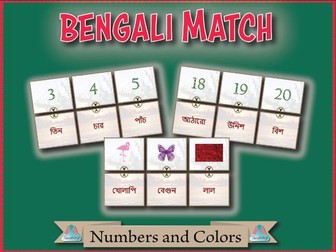 Bengali (Bangla) Match - Numbers and Colors