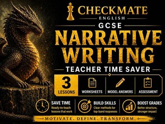 GCSE Narrative Writing | 3 Lessons + Worksheets + Model Answers + Assessment