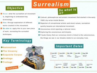 Surrealism Info Worksheet Keystage 3