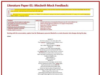 AQA Literature Exam Trial Feedback: Macbeth & A Christmas Carol