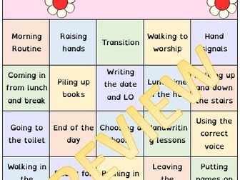 Routines Bingo KS1/2 - editable