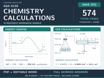 AQA GCSE Chemistry Calculations Bundle | Workbooks & Answers