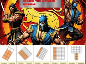 Mortal Kombat-Inspired KS2 KS3 Fractions Worksheets for Accessible Needs