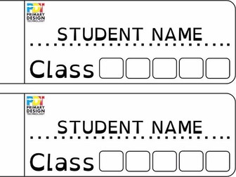Student folder name label template