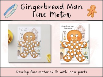 Gingerbread Man Fine Motor Skills Activity