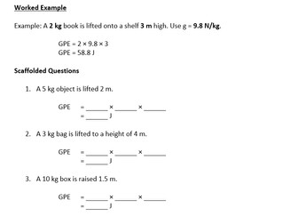 GPE - Gravitational Potential Energy - Calculations