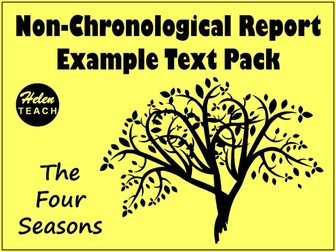 Four Seasons Non-Chronological Report Example Text Pack
