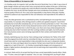 'An Inspector Calls' - Theme of Social Responsibility