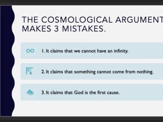 The problems with the cosmological argument GCSE