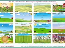 Do versus Make Barnyard English PowerPoint Game