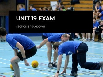 BTEC Sport (2016) Unit 19 Exam Preparation Section Breakdown