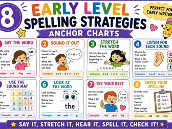 Early Spelling Strategies Early Level Anchor Charts