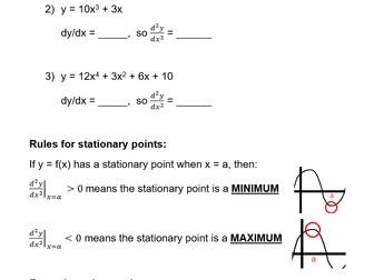 Differentiation and Stationary Points