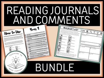 BUNDLE Reading Journal and Comments