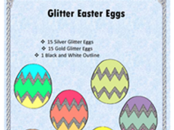 Glitter Easter Eggs Clipart Bilingual Stars Mrs. Partida Clips