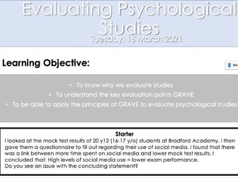 GRAVE Evaluating Psychological Studies
