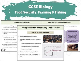GCSE Biology - Food Security, Farming & Fishing
