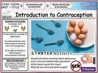 Contraception PSHE
