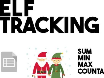 Elf Tracking (Christmas Spreadsheet Lesson) - SUM MIN MAX COUNTA Functions