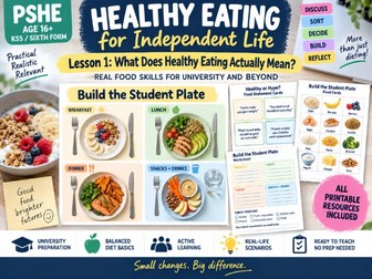 PSHE - Healthy Eating for Independent Life - Lesson 1