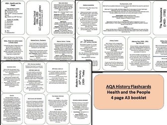AQA Health and the People/ Medicine Entire course flashcards