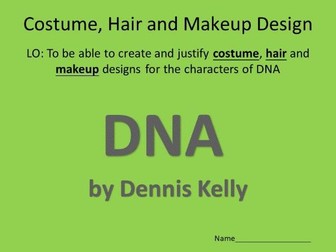 EDUQAS GCSE Drama DNA Costume Hair & Makeup Design Template