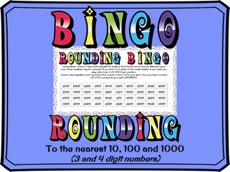 Rounding to the nearest 10, 100 or 1000 BINGO (3-4 digit numbers)