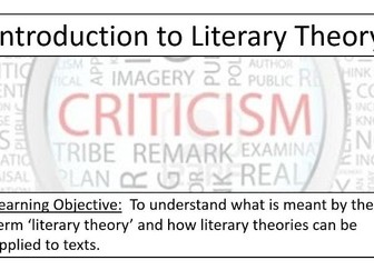 AQA English Literature A Level (2015 Onwards) - Introduction to Literary Theory Lesson