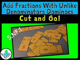 Add Fractions with Unlike Denominators Dominoes
